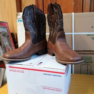 Brown Leather Cowboy Boots